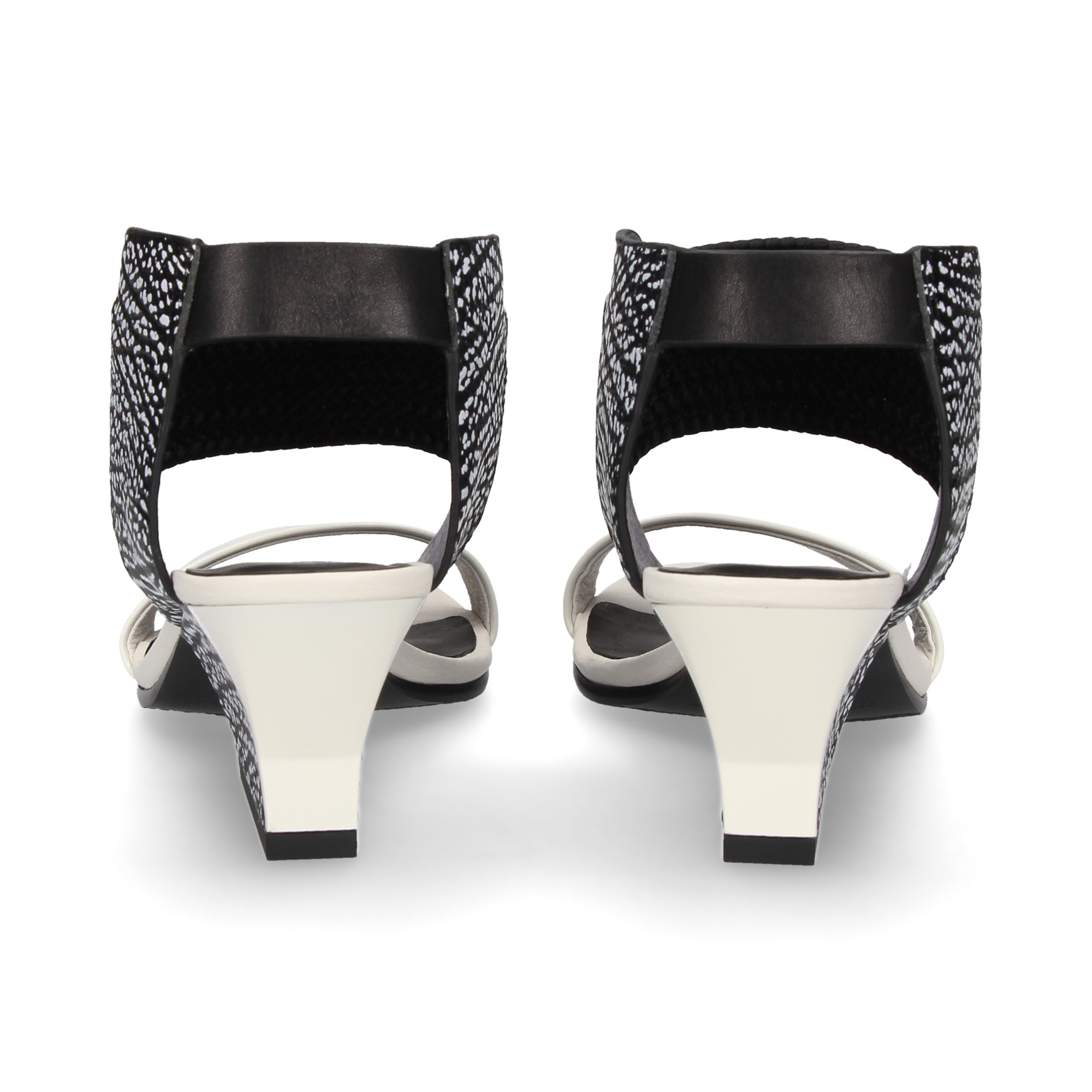 UNITED NUDE Sandalias con tacón de Mujer RAIKO BLANCO NEGRO