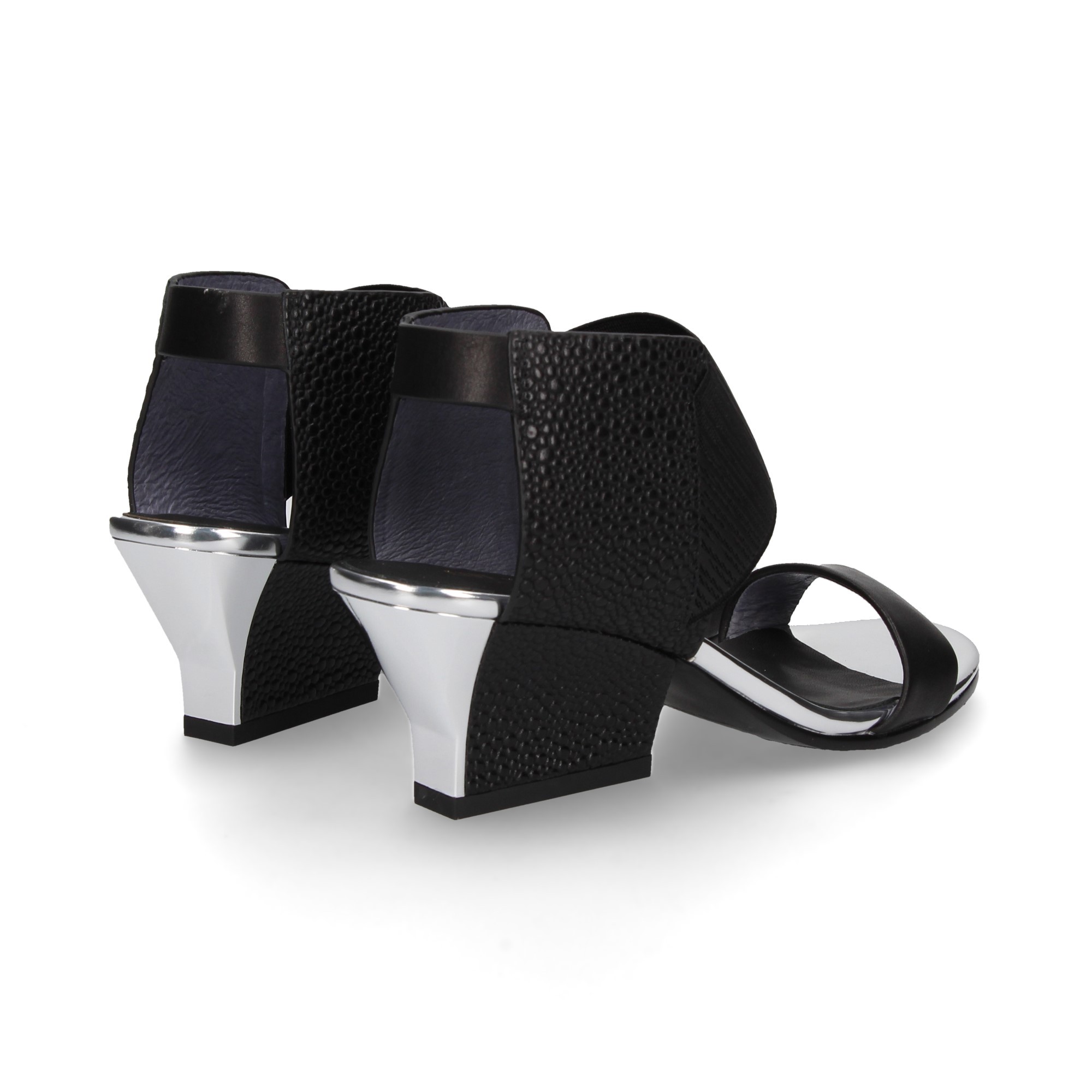 UNITED NUDE Sandalias con tacón de Mujer RAIKO NEGRO