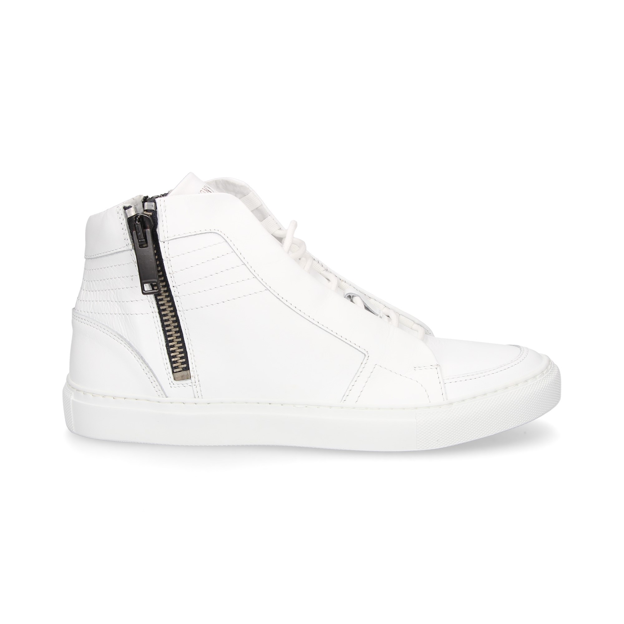 DEPORTIVO CORDONES PIEL BLANCO