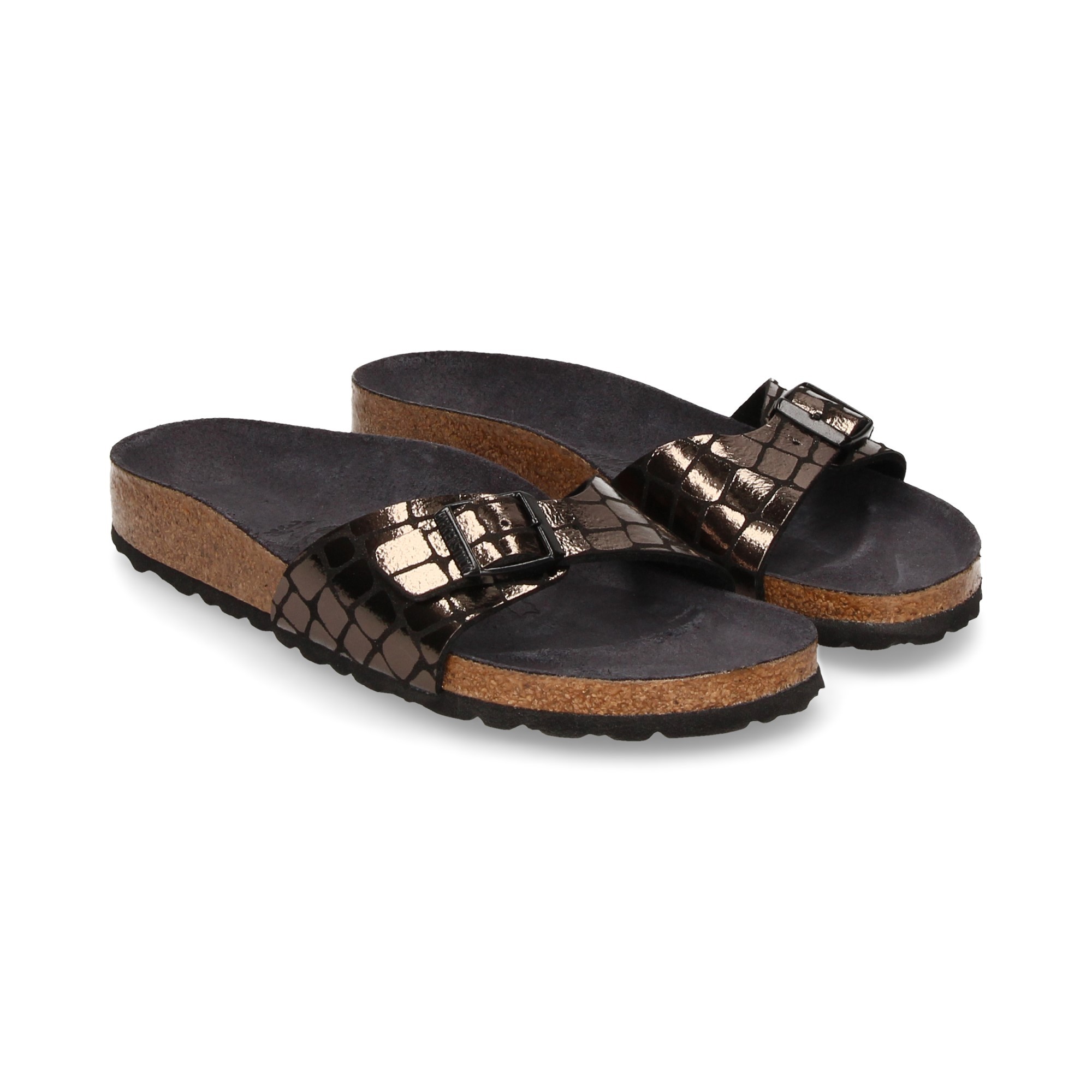 BIRKENSTOCK Women s Flat sandals Madrid Gator Gleam Bla