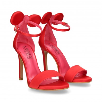 GILDA MINNIE SANDAL RED SATIN