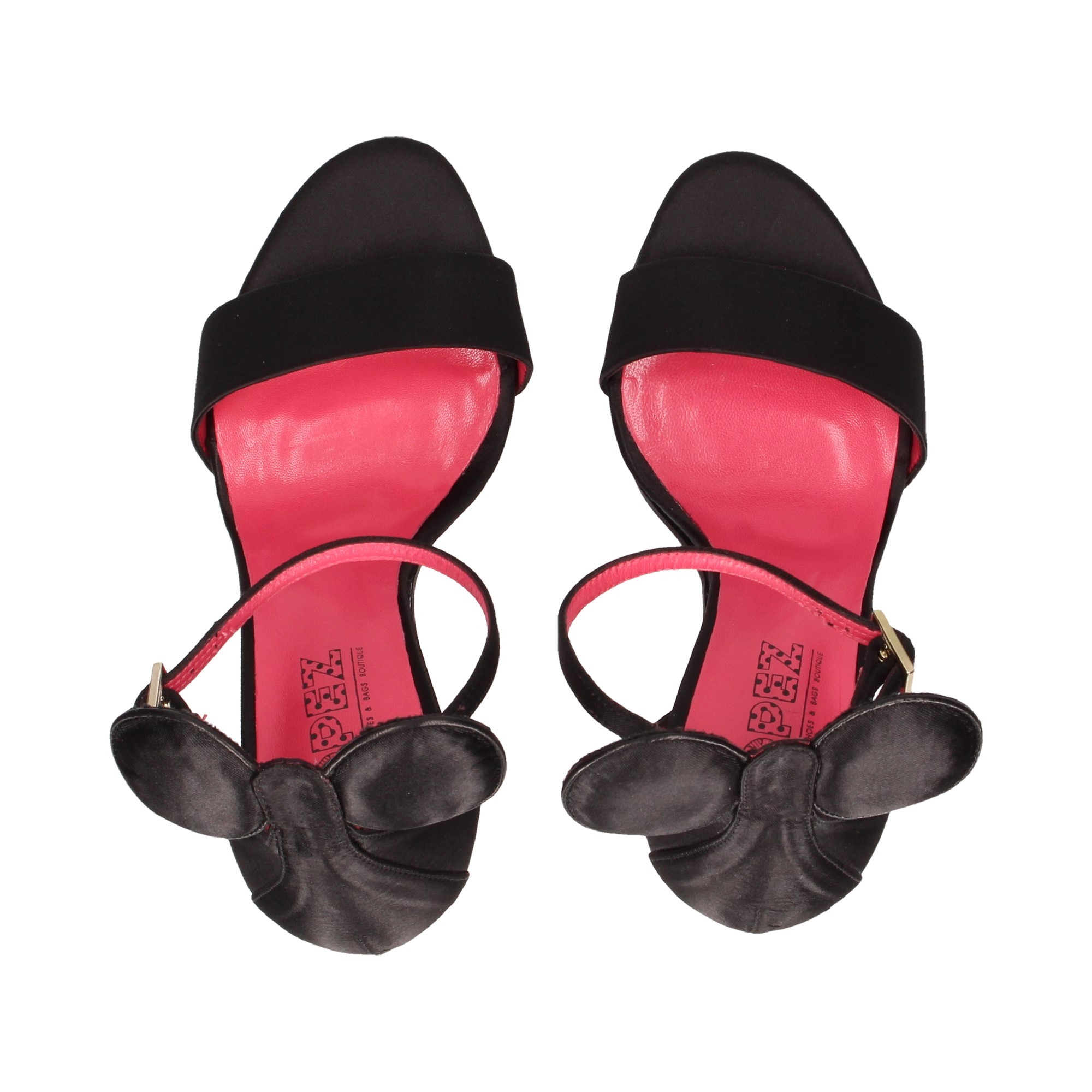 SANDALE GILDA MINNIE SATIN NOIR NOIR