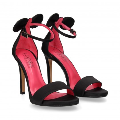 SANDAL GILDA MINNIE SATIN BLACK