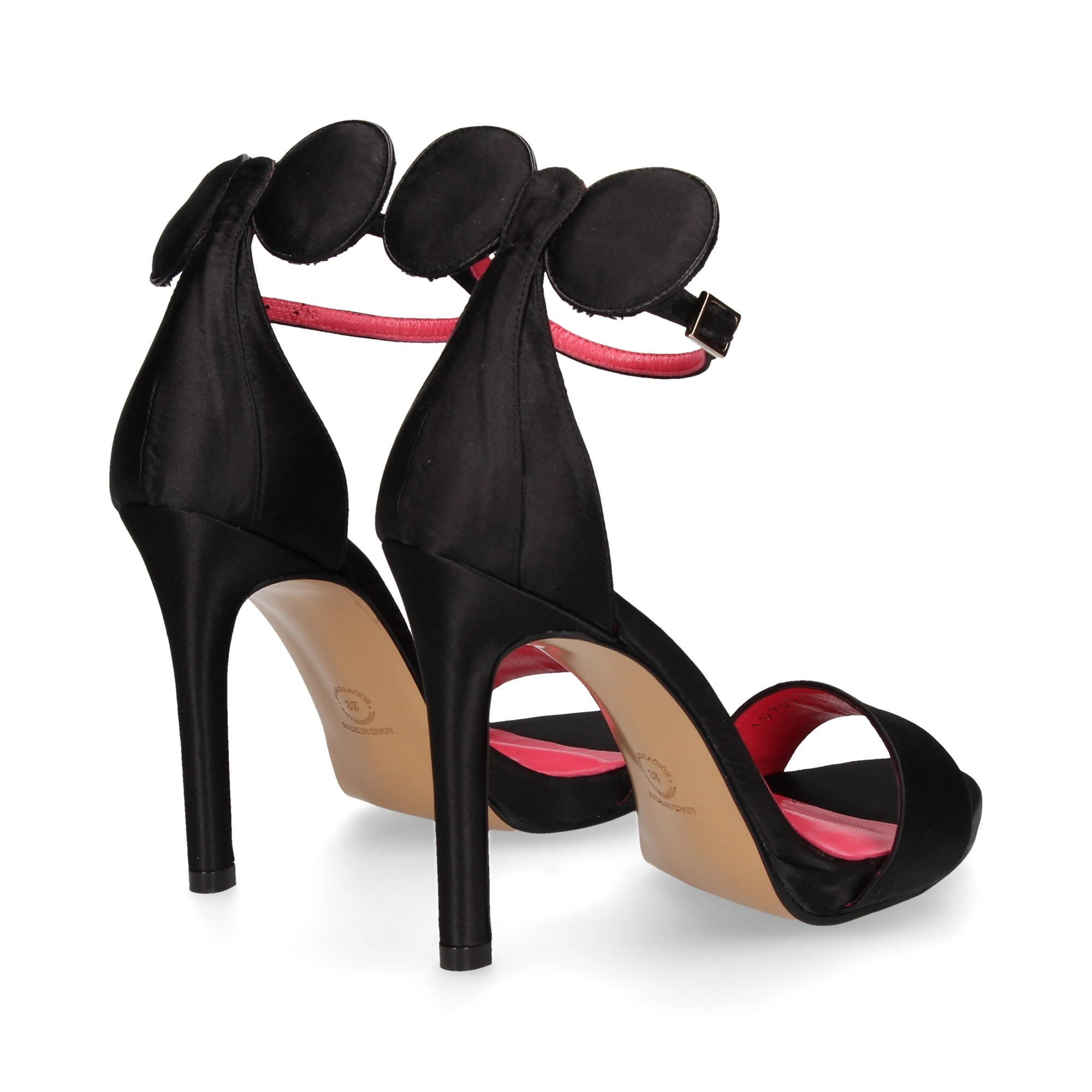 SANDALE GILDA MINNIE SATIN NOIR NOIR