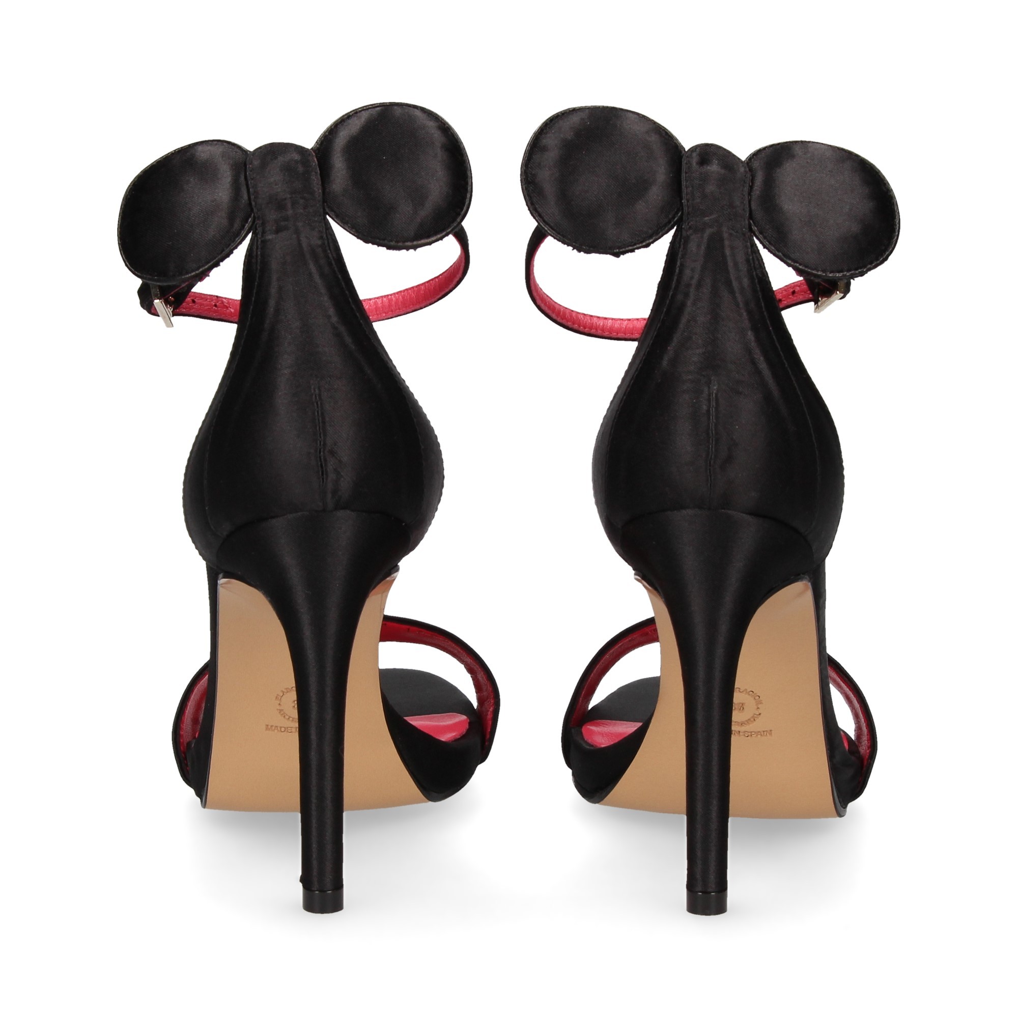 SANDALE GILDA MINNIE SATIN NOIR NOIR