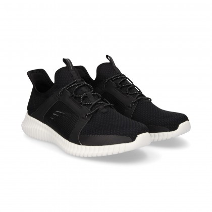 DEPORTIVO CORDONES MALLA NEGRO