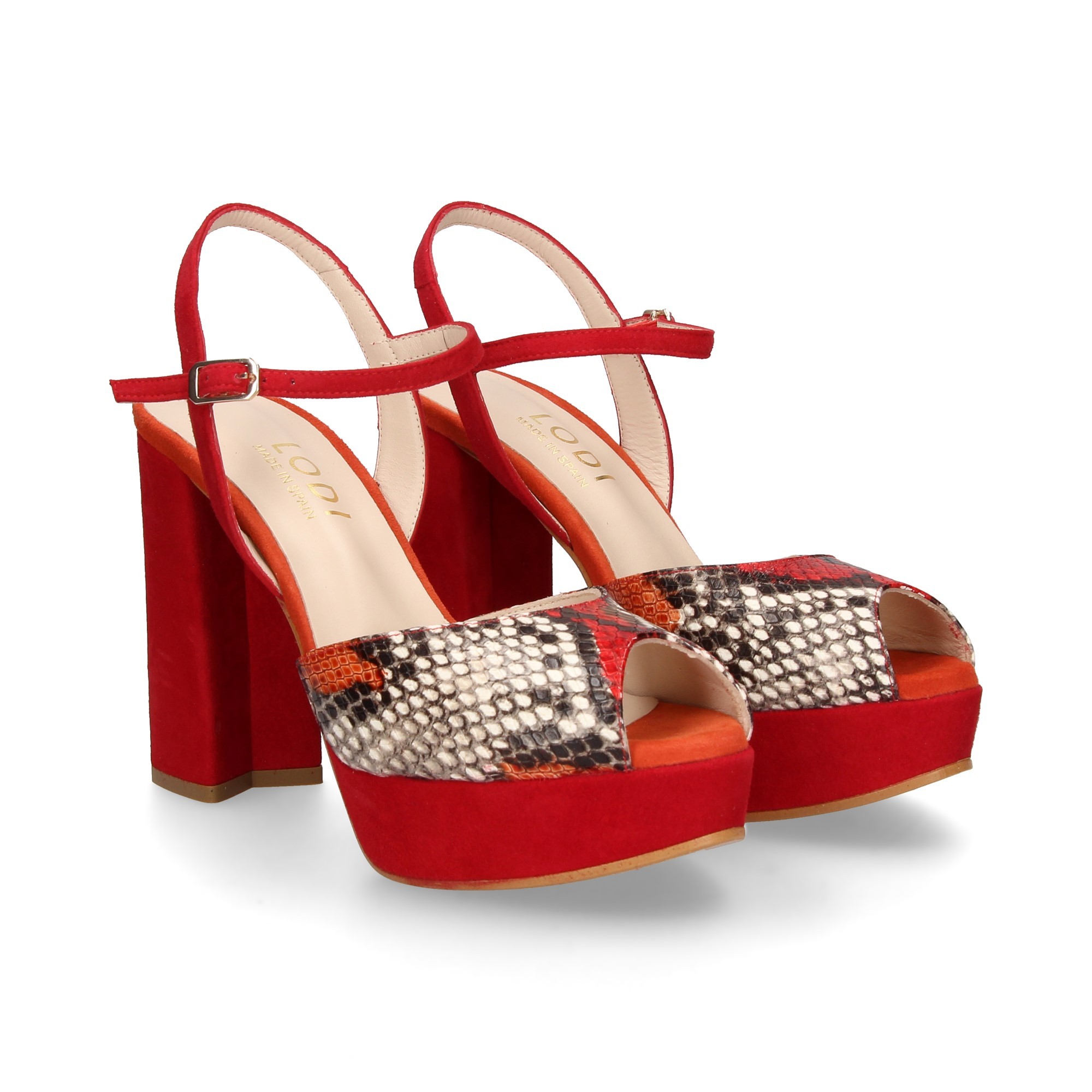 LODI Plateau-Sandalen für Damen TICA-XSR ROJO