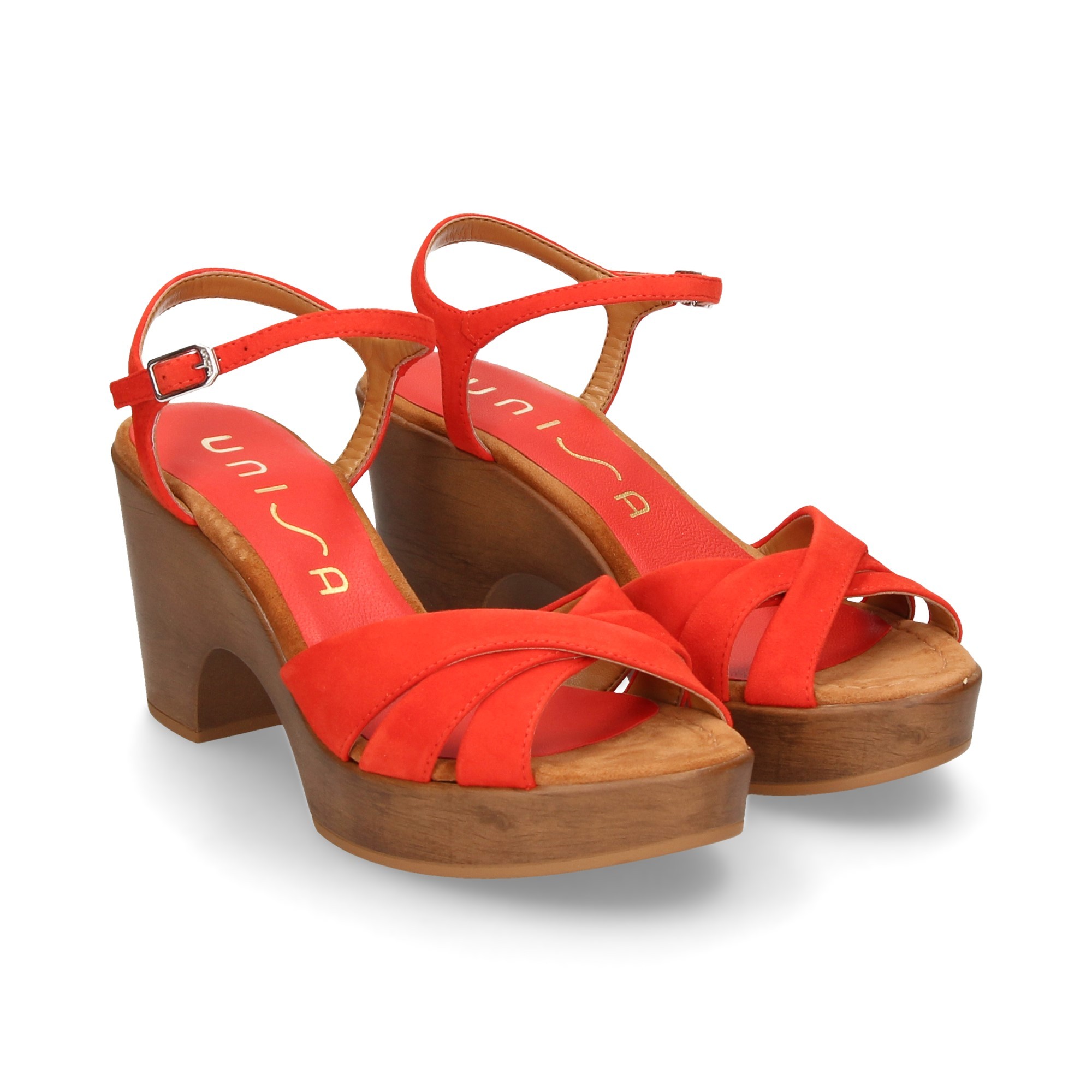 Coral platform sandals online
