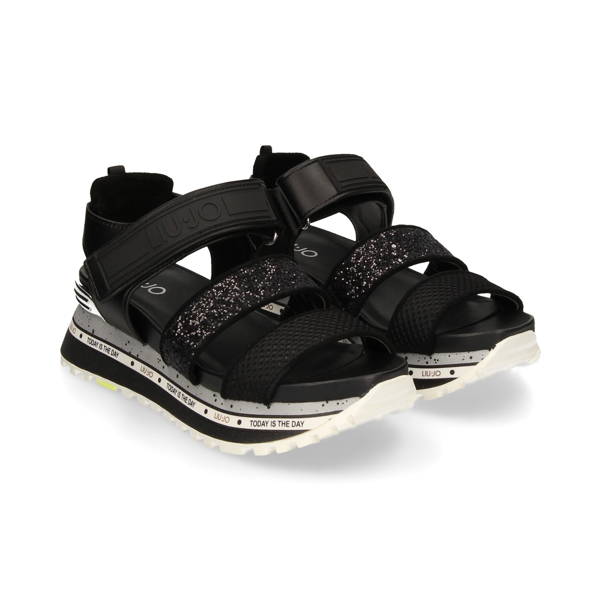 LIU·JO Women's platform sandals 22222 NEGRO