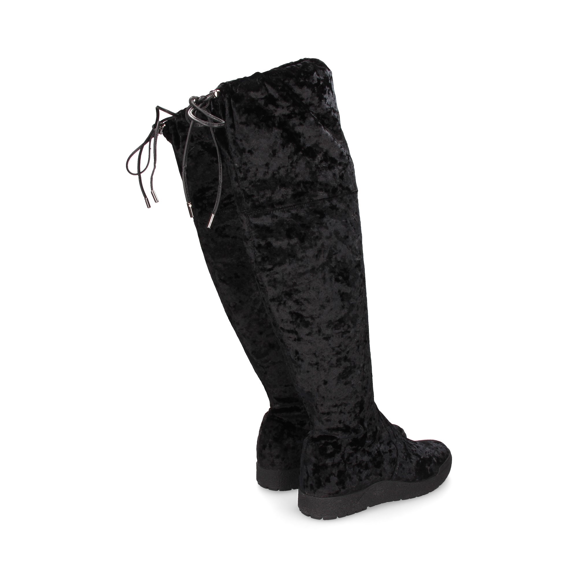 BOTTE MOUSQUETAIRE EN VELOURS NOIR