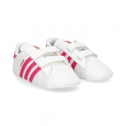 DESPORTIVO BEBÉ 2 VELCROS BRANCO/ROSA