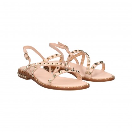 STRIP SANDAL CROSSES TACHUEL. NAPA PINK