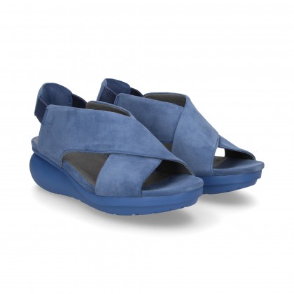 SANDAL CROSSED SUEDE SUEDE SUEDE