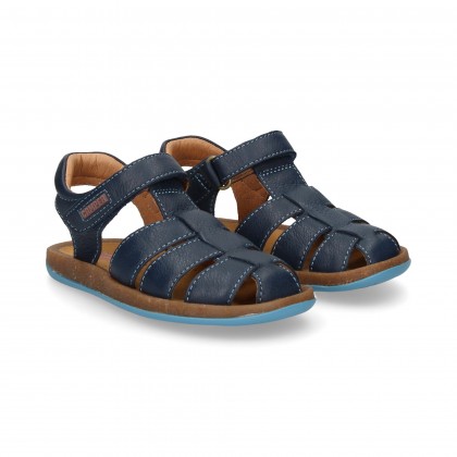 BB SANDAL WITH BLUE LEATHER STRAPS