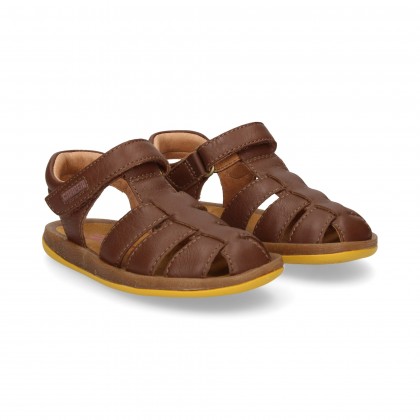 BB SANDAL WITH BROWN LEATHER STRAPS