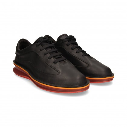 SPORTY BLACK LEATHER RED SOLE