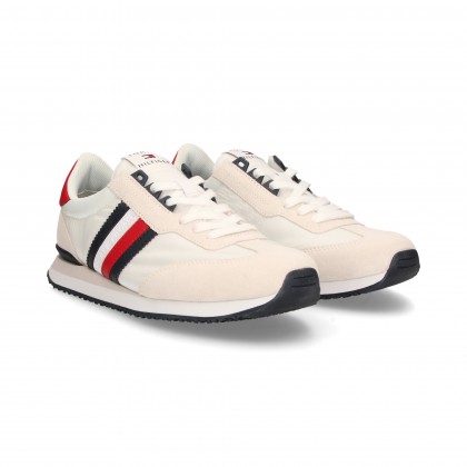 SPORTY BAND STRIPES WHITE SUEDE