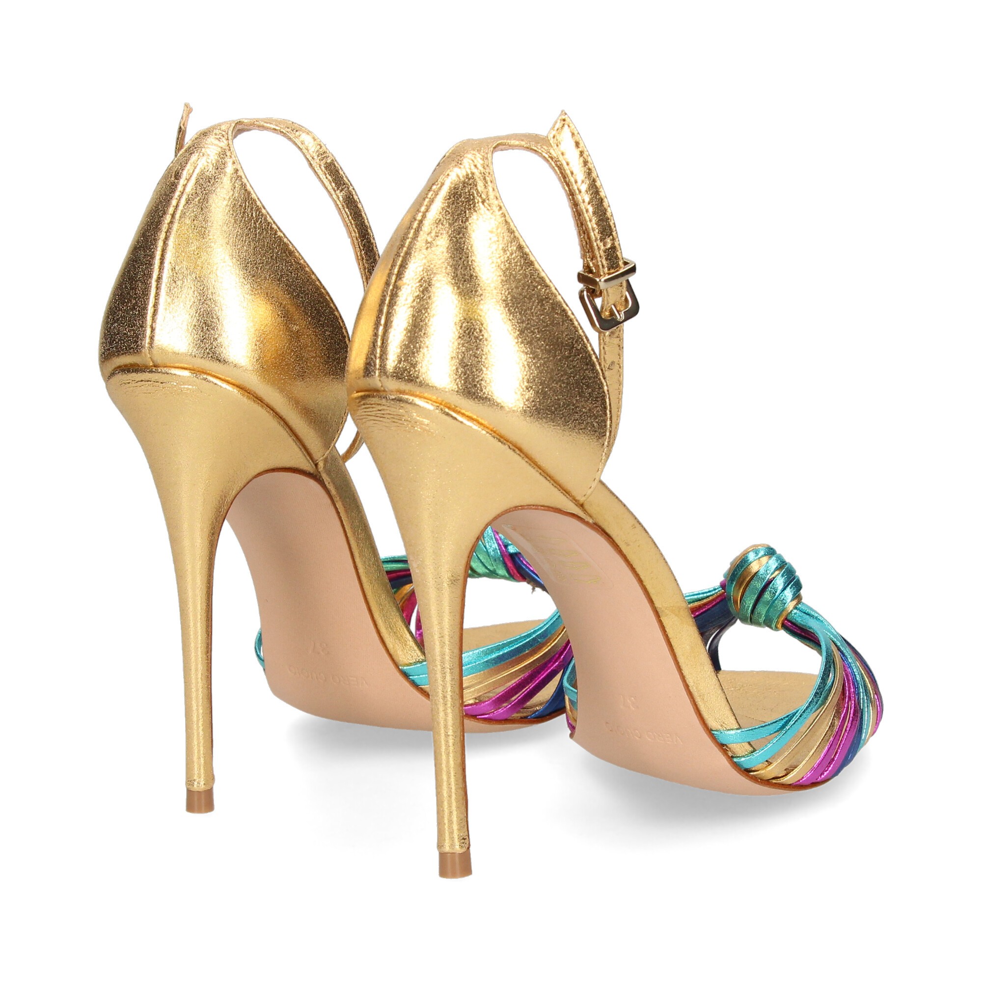 multicolored-knot-sandal-metlgold