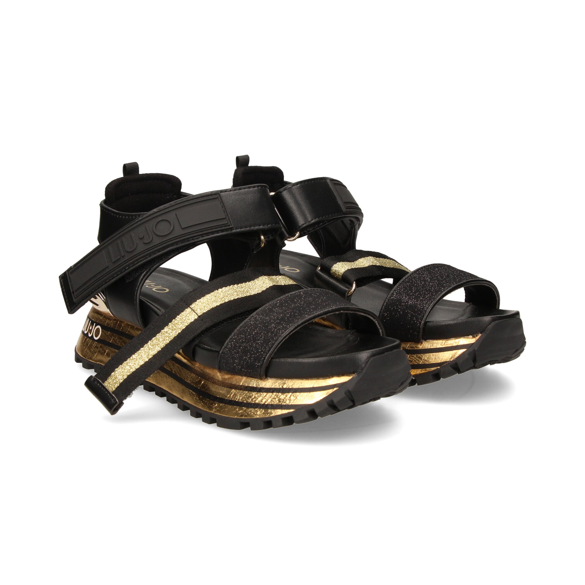 black-glitter-platform-sandal