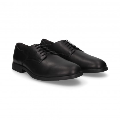 BLACK NAPPA LACED BLUCHER