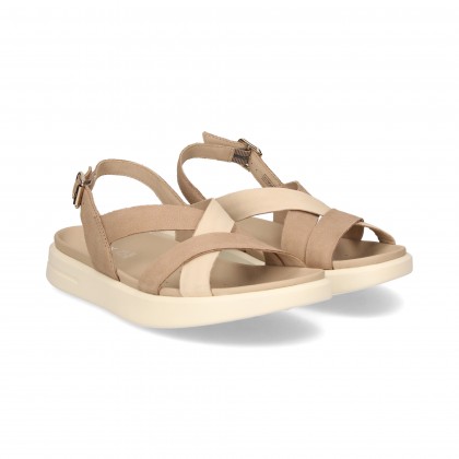 SANDALIA VELCROS PLATAFORMA BEIGE