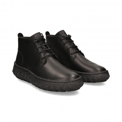 BOTIN PIEL PLATAFORMA NEGRO