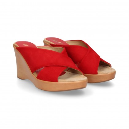 WEDGE CROSS PADDLE SUEDE RED