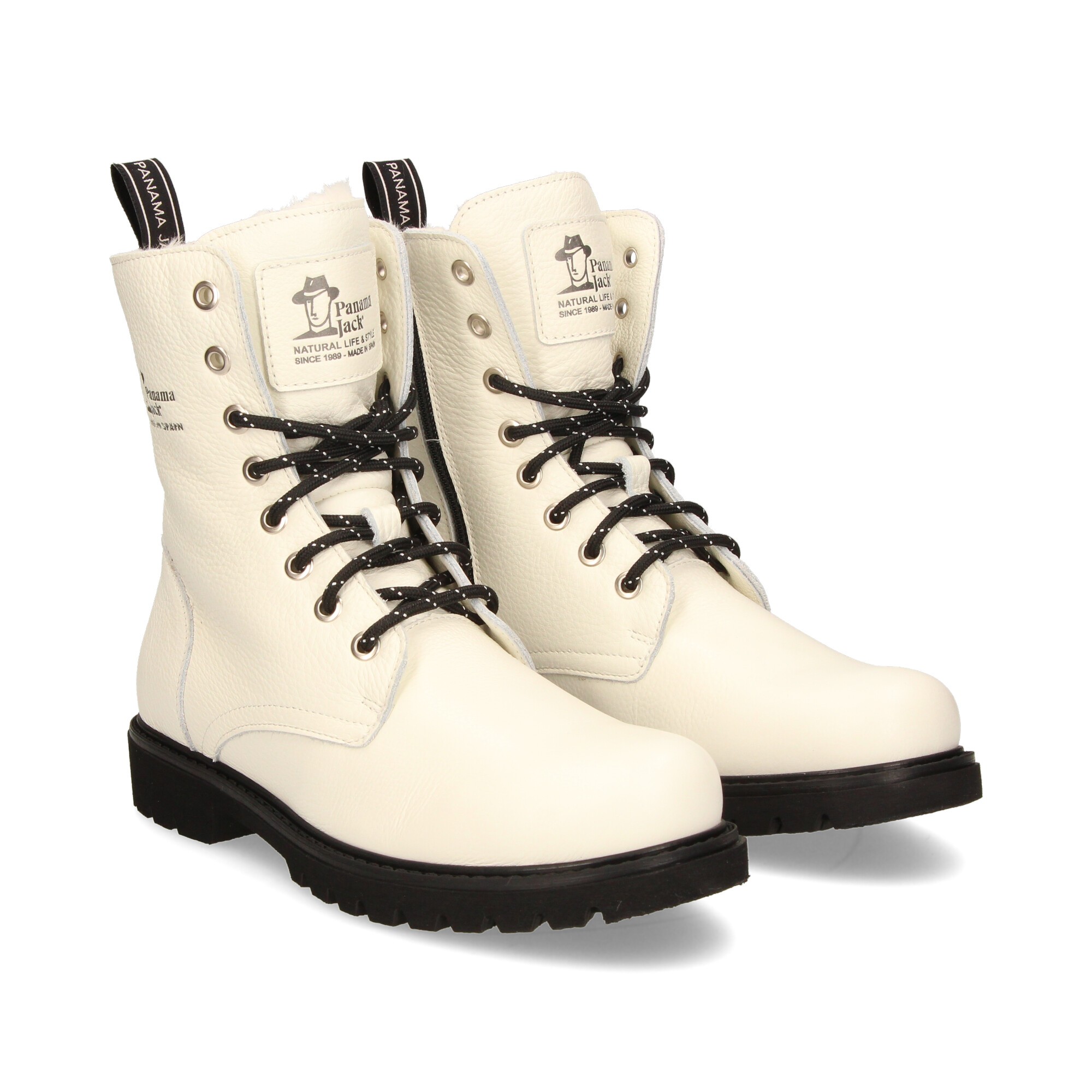 PANAMA JACK Botines con tac n de Mujer FRISIA B2 NAPA BLANCO