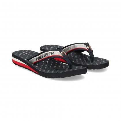 FLIP FLOP CUÑA NAVY/RED