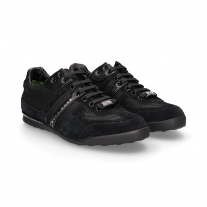 SPORTIVO PIZZI IN CAMOSCIO NERO 