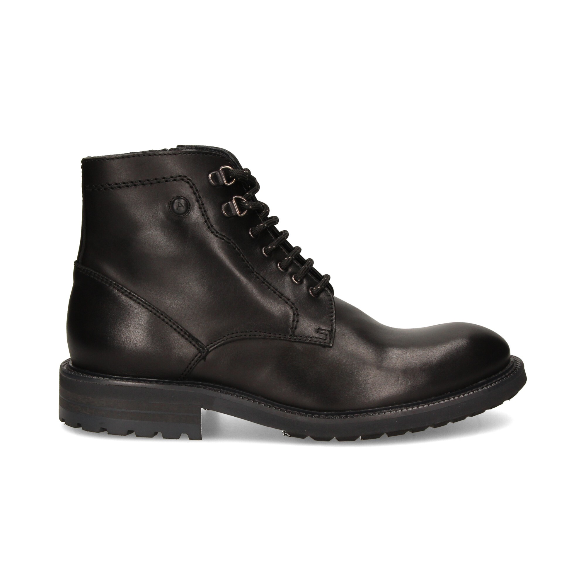 botin-liso-cordon-cremallera-negro