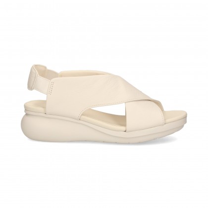 SANDALIA CRUZADA PIEL 065 BLANCO