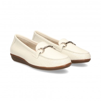 MOCASIN ESLABON PICADO BLANCO