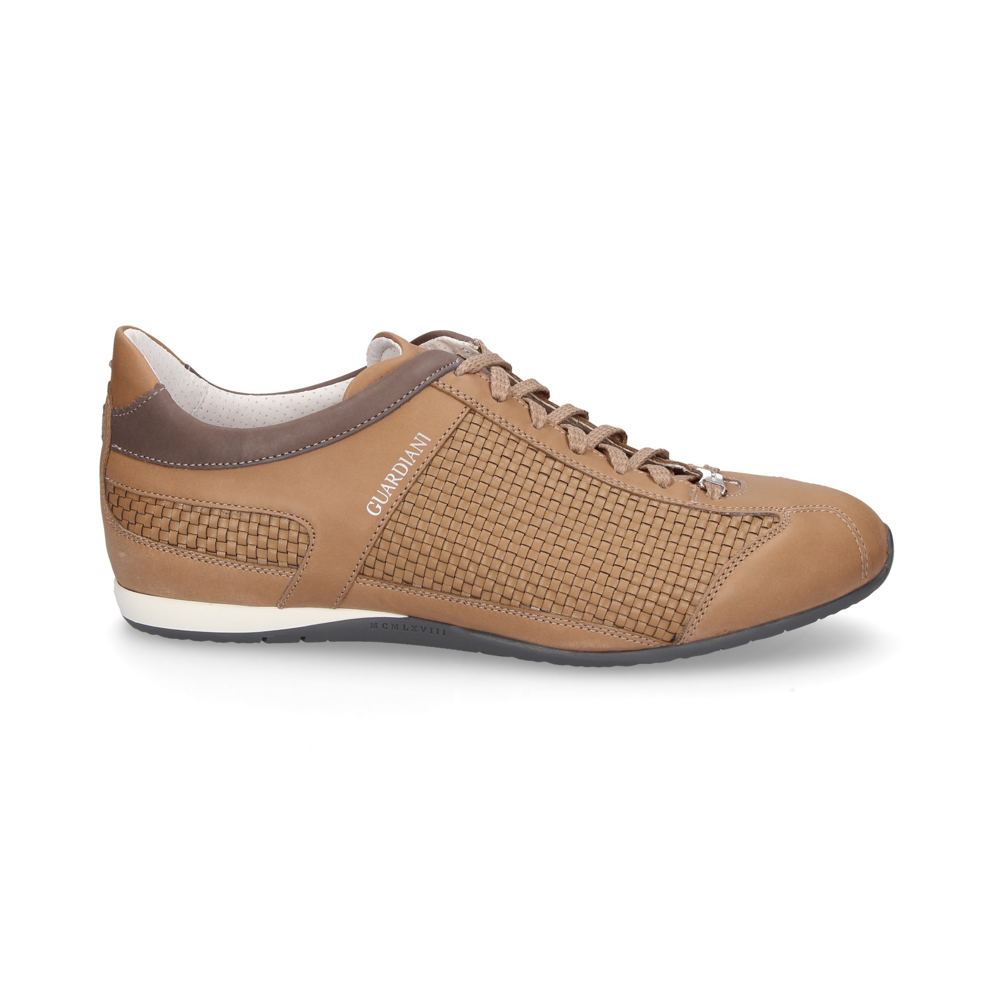 SPORTIVO CON CORDONCINO IN PELLE BEIGE TENADO