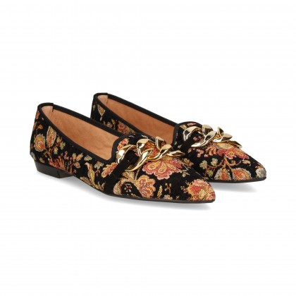 COPETE ESLABON FLORAL NEGRO