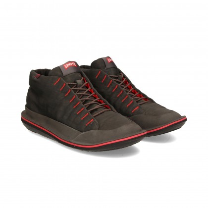 BOTIN DEP.NOBUCK GRIS/ROJO