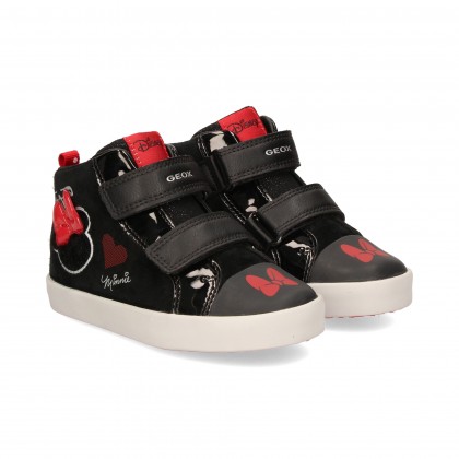 BOTIN DEP.2 VELCROS MINI NEGRO/ROJO