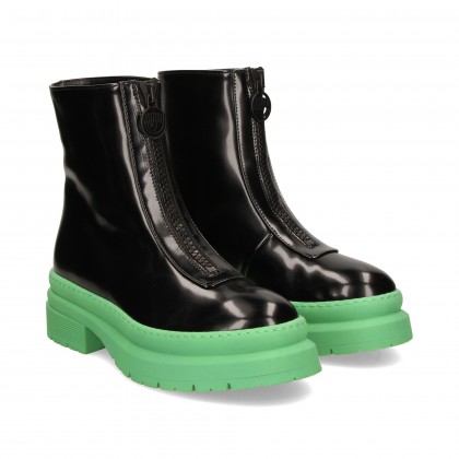 BOTIN PLATAFORMA NEGRO/VERDE