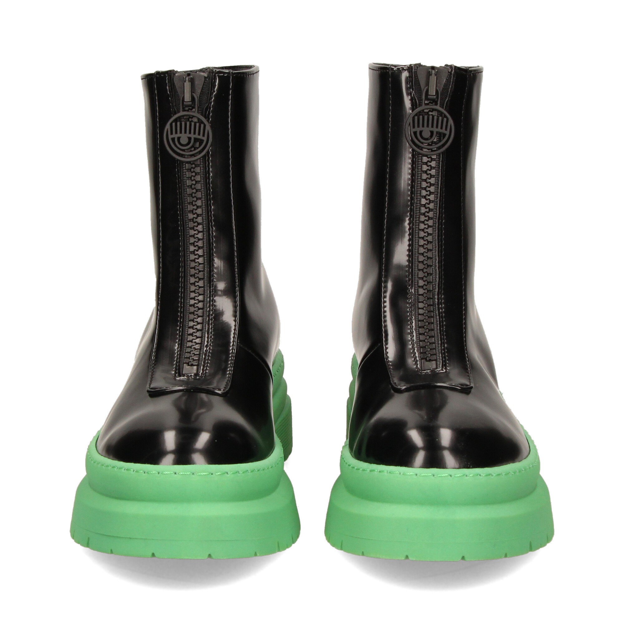 botin-plataforma-negro-verde