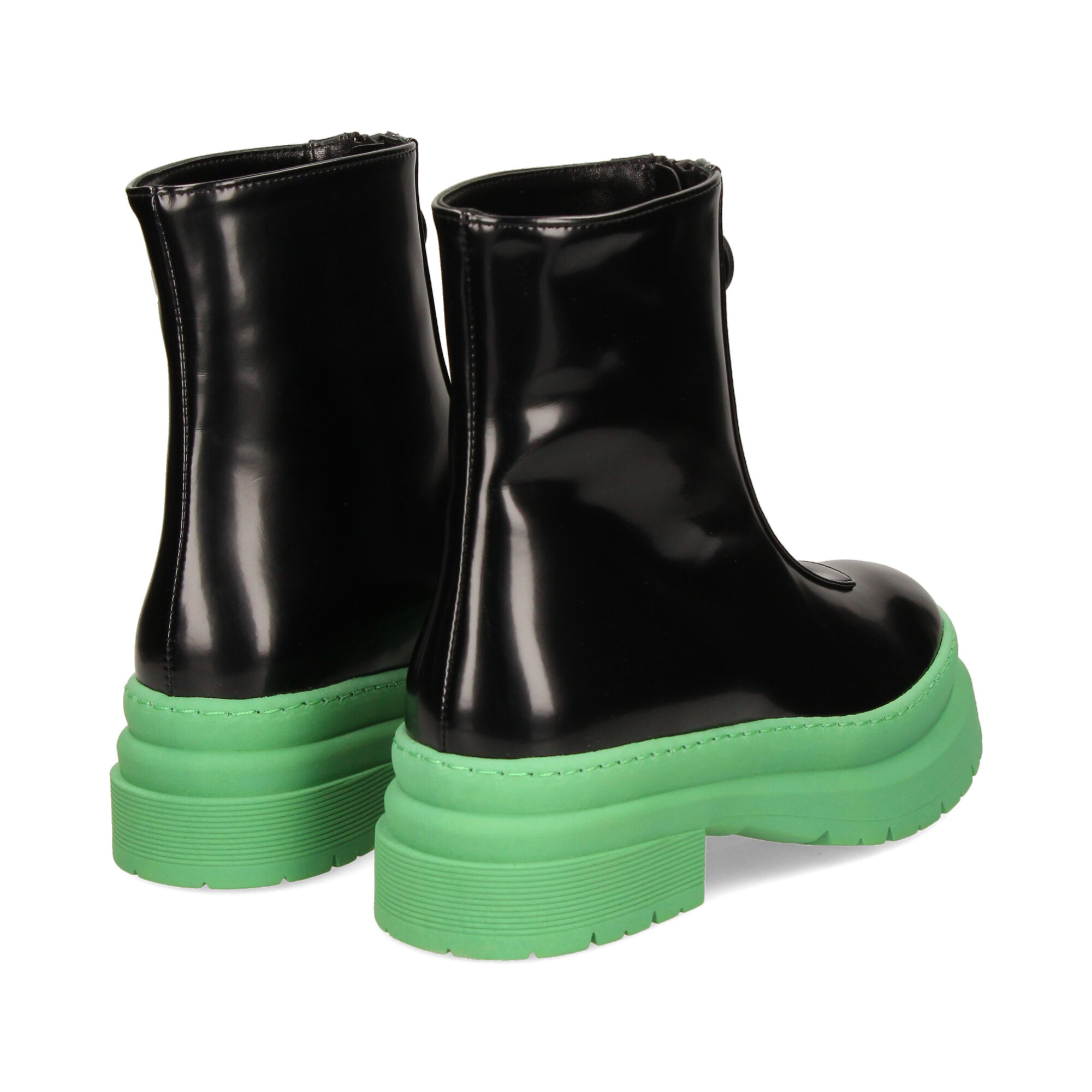 botin-plataforma-negro-verde