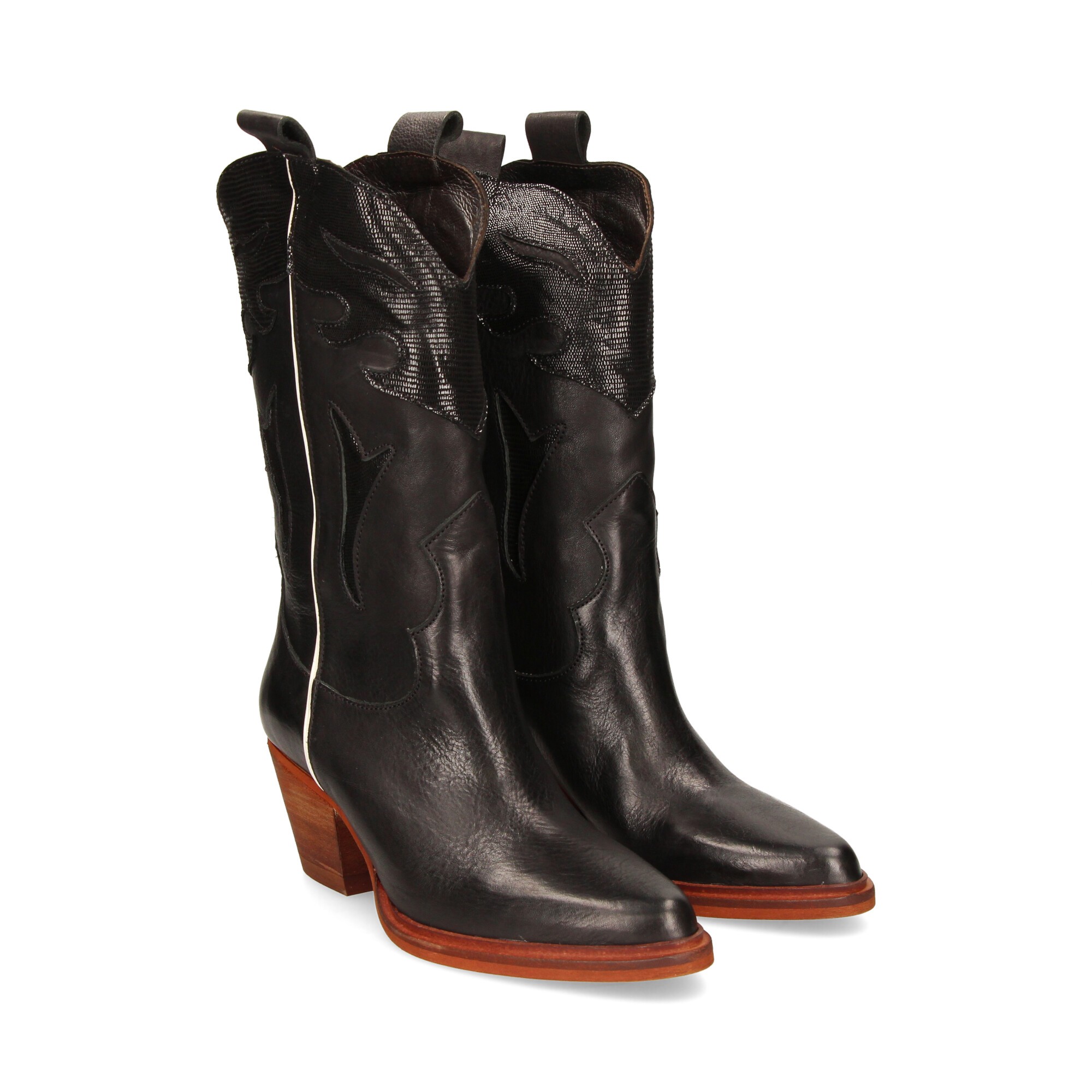 EXE Stivali a tacco delle donne FREE 9950 NEGRO