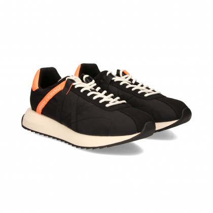 DEPORTIVO NYLON NEGRO/NARANJA