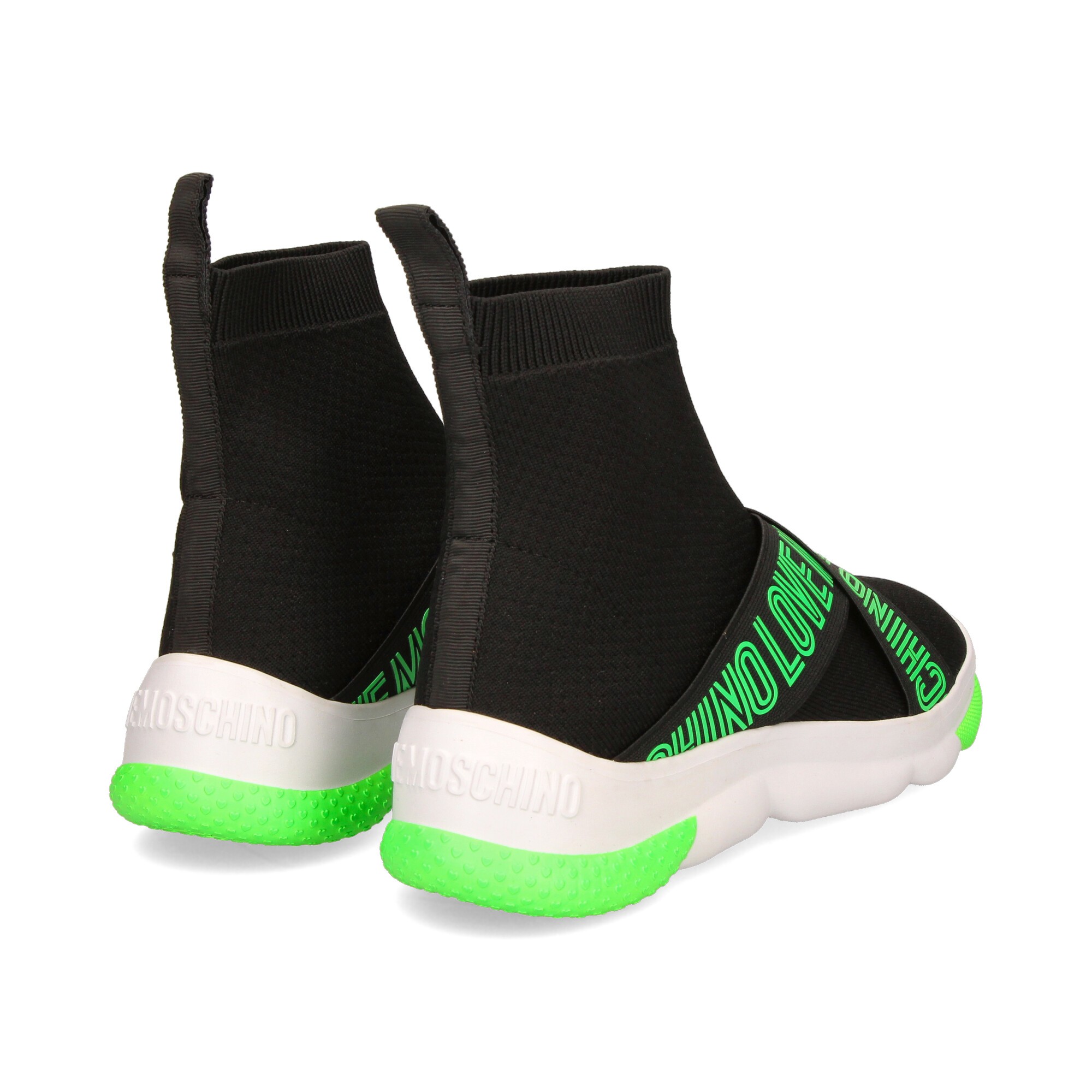 botin-calcetin-negro-verde