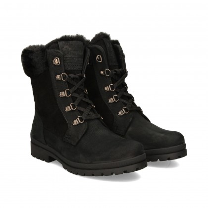 BOTIN GANCHOS PELO NOBUCK NEGRO