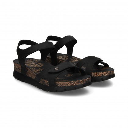 CARMELITA 2 VELCROS GRASS NEGRO