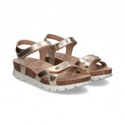 CARMELITA 2 VELCROS NAPA ORO