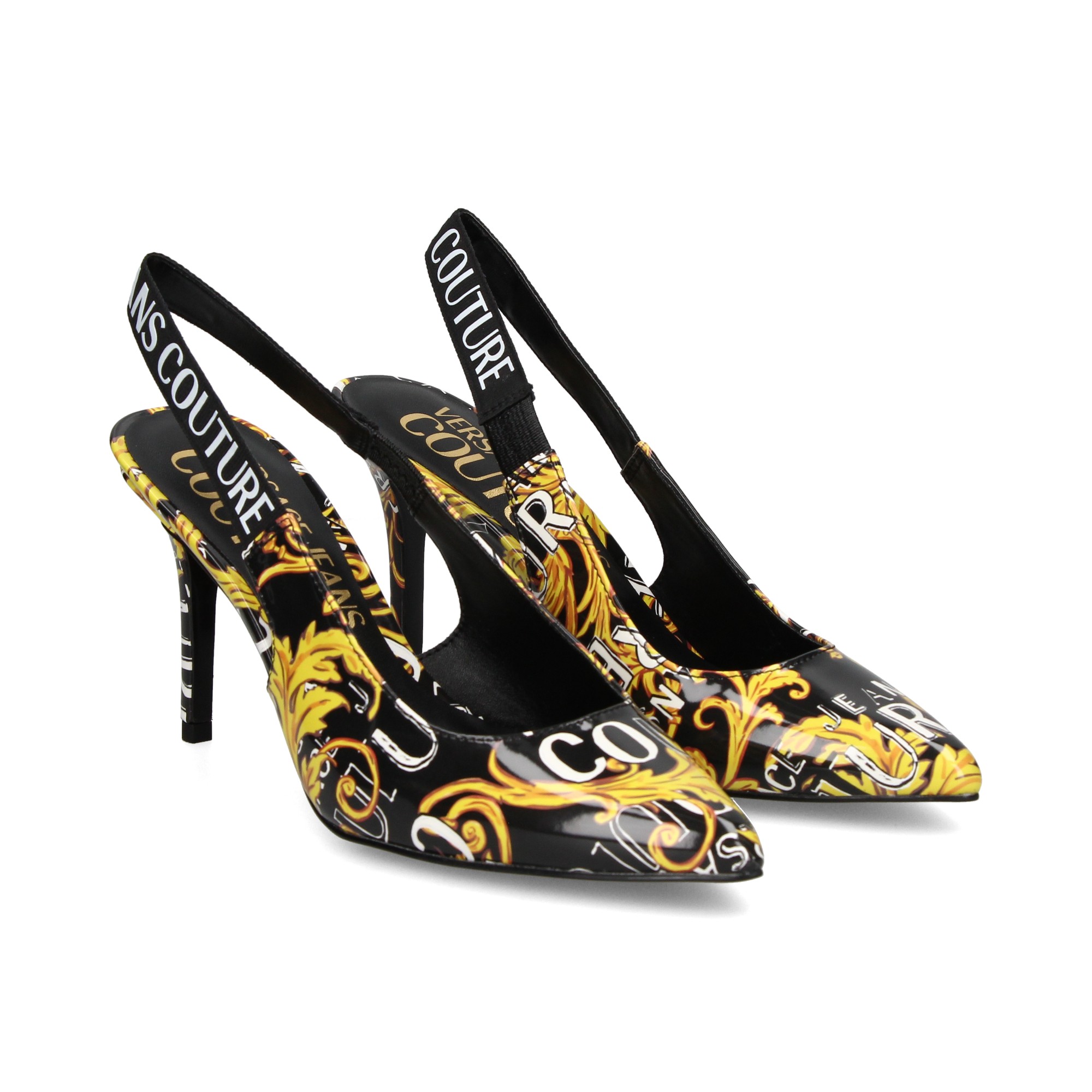 Shoe of The Day!!! Versace Black Leather Medusa Head Heels | MISS DK