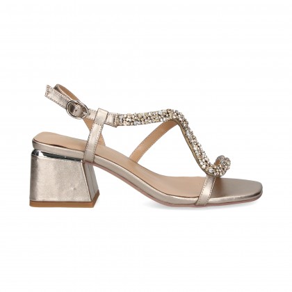 SANDALIA ONDA PIEDRAS BRONCE BRONZE