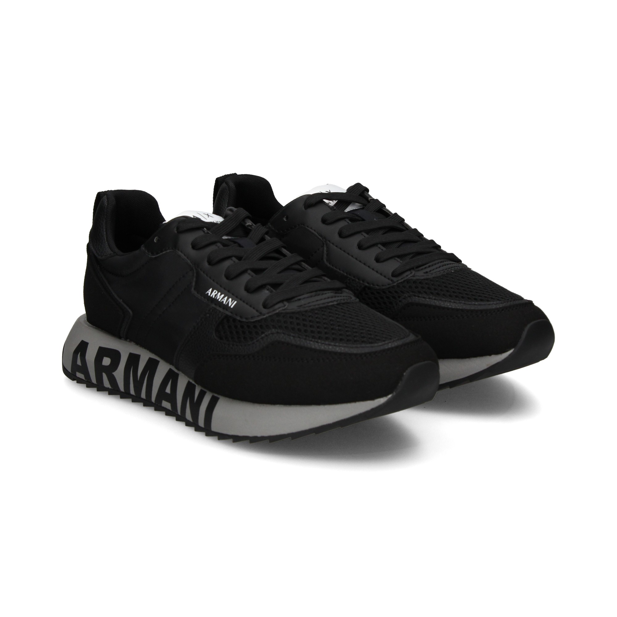 ARMANI EXCHANGE Sapatos de homem XUX151 K001 BLACK+BLAC