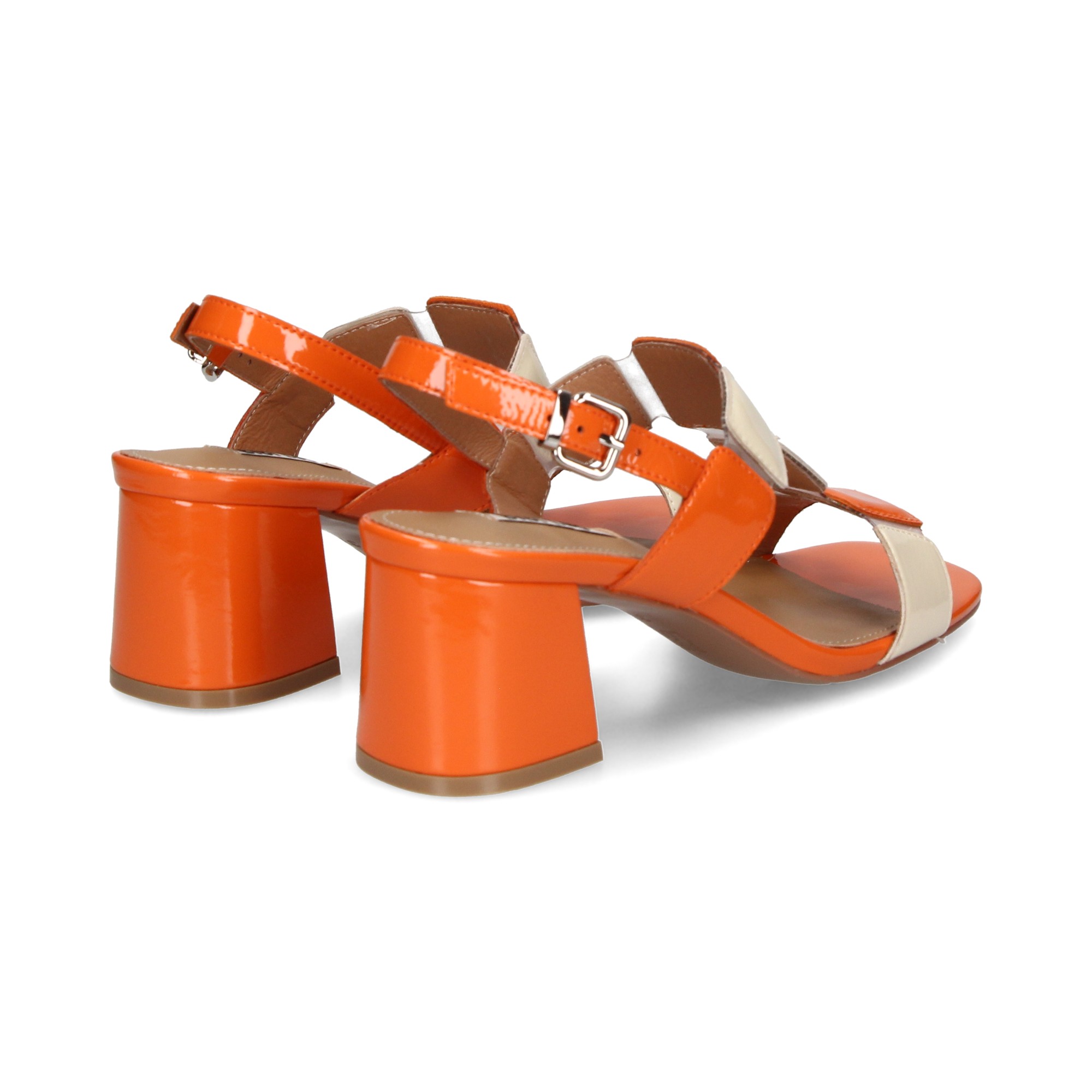 sandalia-bebe-cuadros-naranja